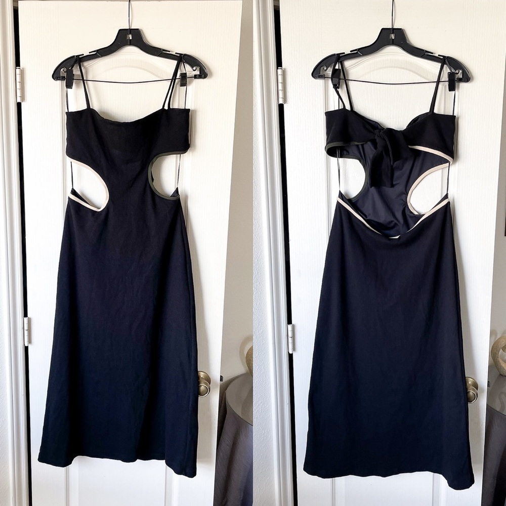 Johanna Ortiz Sin Preambulo Cutout Midi Dress Black Size 6 NWT - Picture 2 of 7